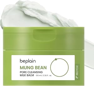 beplain Mung Bean Pore Cleansing Milk Balm | Makeup Remover for Sensitive Skin | Ceramides