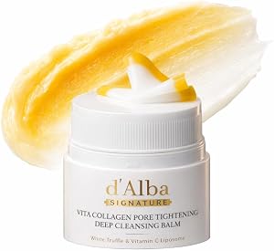 d'alba Piedmont Signature Vita Collagen Deep Cleansing Balm (1.69 fl oz), All-in-One Makeu