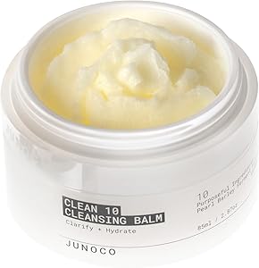 JUNO & Co. Clean10 Cleansing Balm – Creamy Makeup Remover Balm with Japanese Pearl Bar