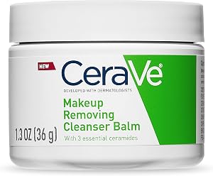 CeraVe Cleansing Balm Makeup Remover, Waterproof Makeup Remover With Ceramides & Plant